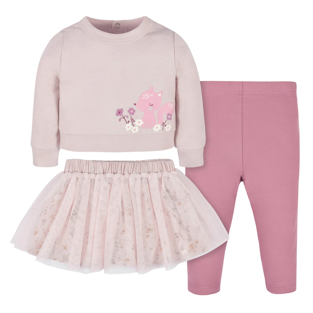 3 Pce Set - Shirt, Legging & Tutu