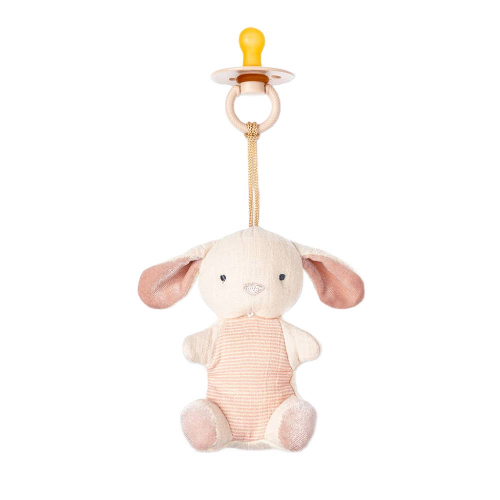 Bitzy Pal Natural Rubber Pacifier & Plush - Bunny
