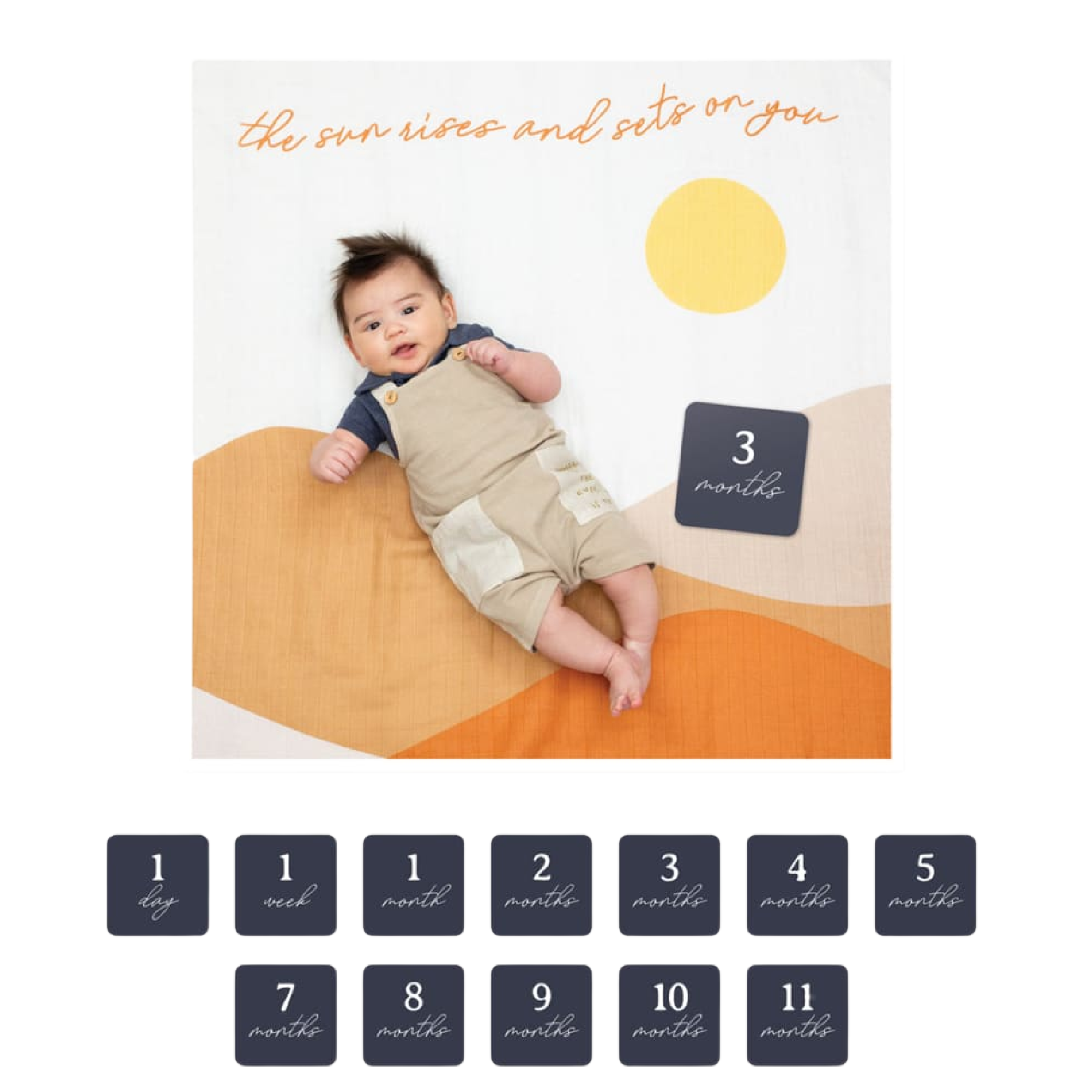 Lulujo Milestone Blanket - Sunrise