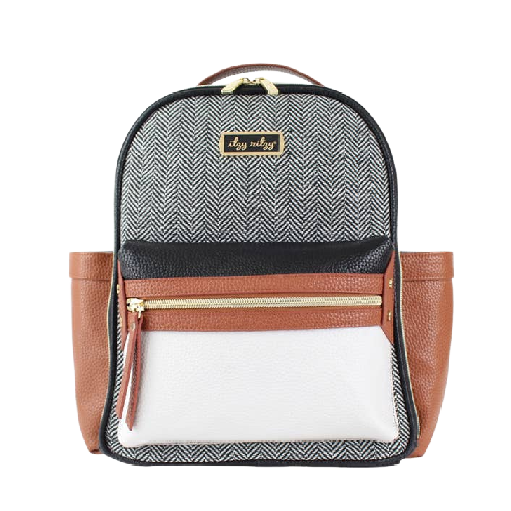 Itzy Ritzy Mini Diaper Bag - Coffee & Cream - Battleford Boutique