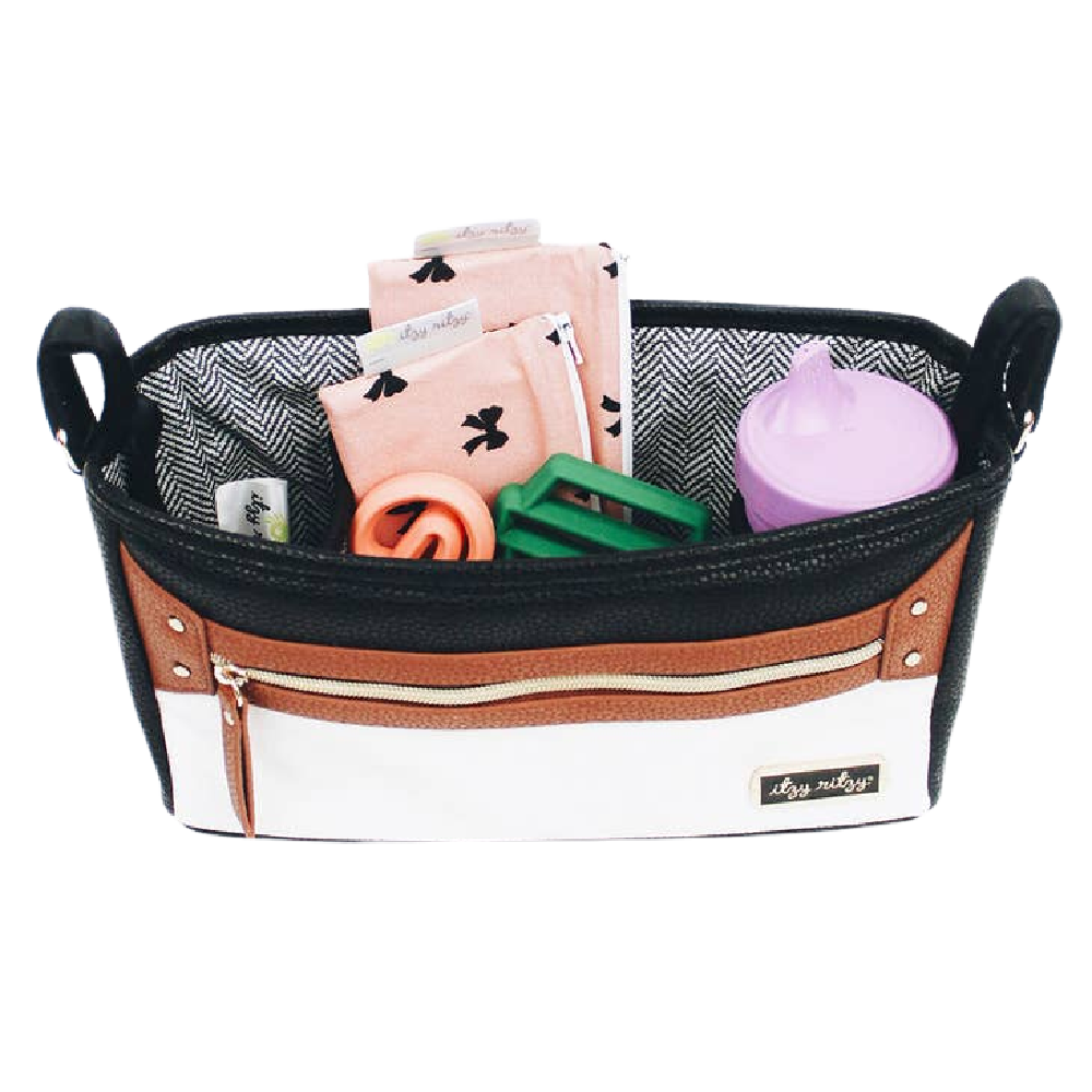 Itzy Ritzy Travel Stroller Caddy - Coffee & Cream - Battleford Boutique