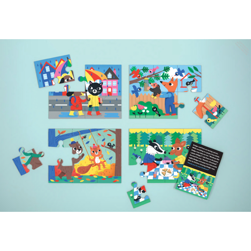 Mudpuppy 4 in a Box Progressive Puzzle - Kindness - Battleford Boutique