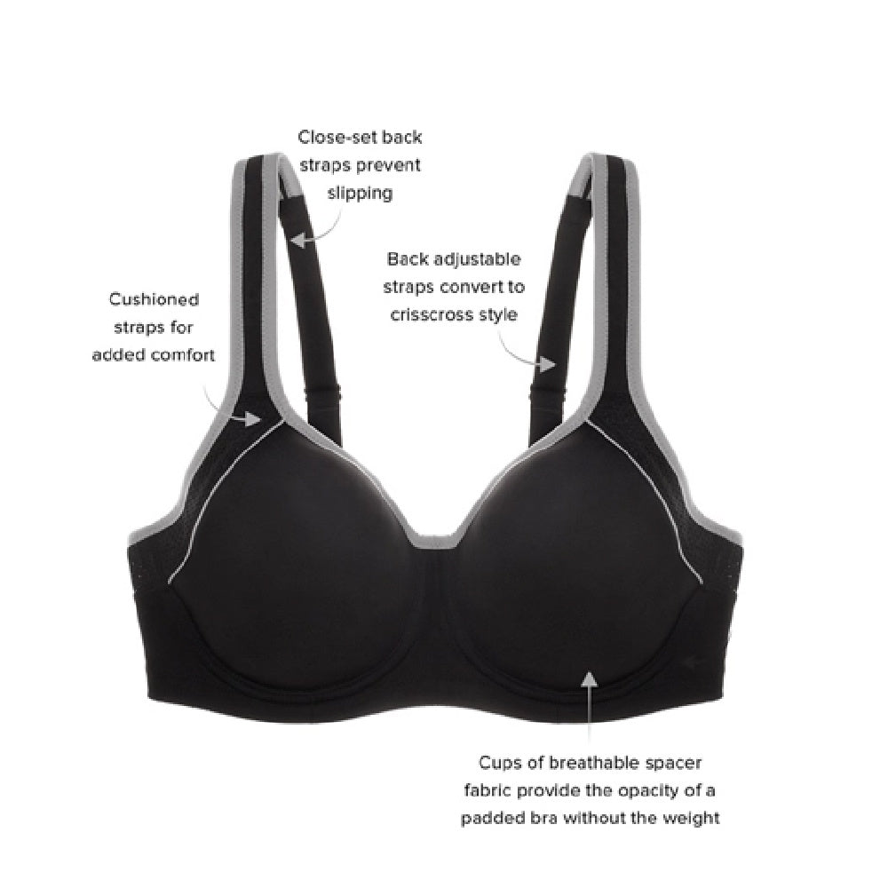 Wacoal Lindsey Sport Bra - Black - Battleford Boutique