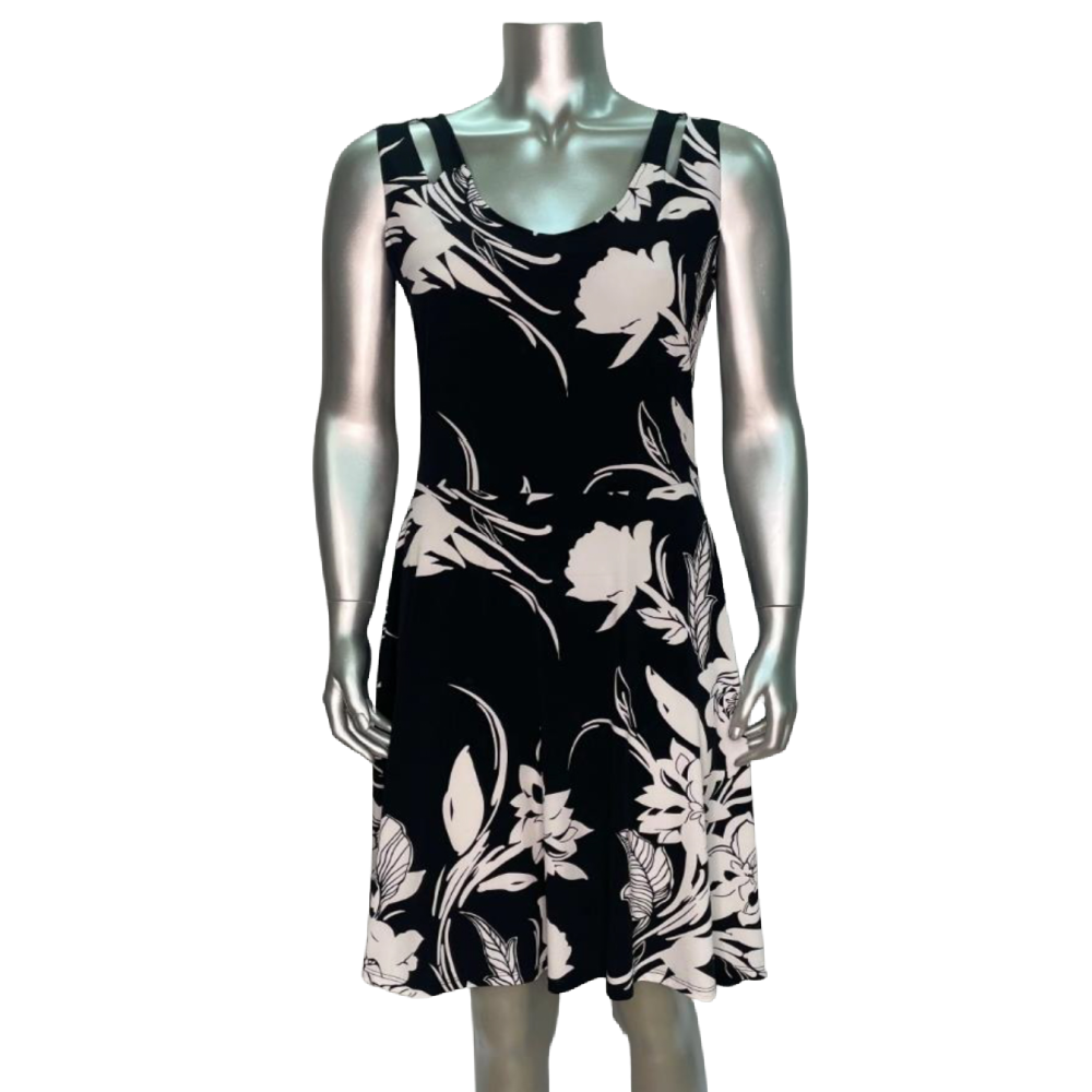 Rodan Dress - Black/White