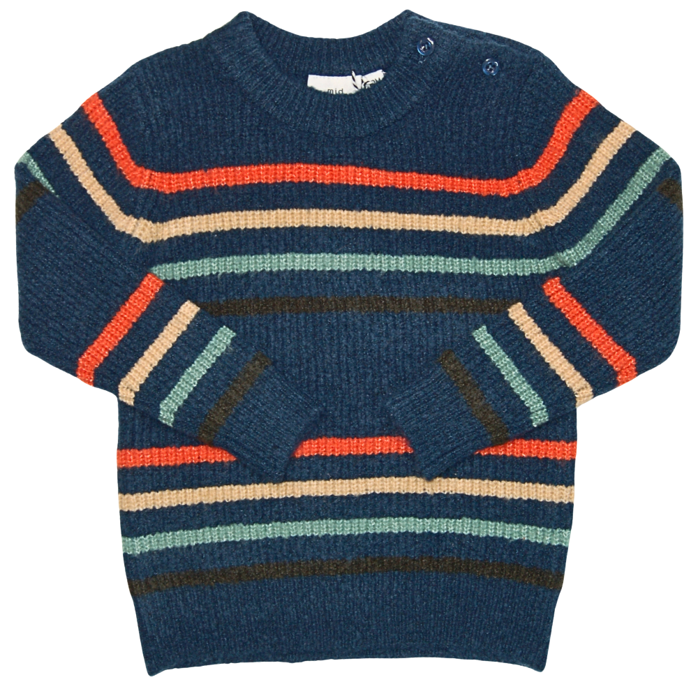 MID Sweater - Blue Stripes - Battleford Boutique