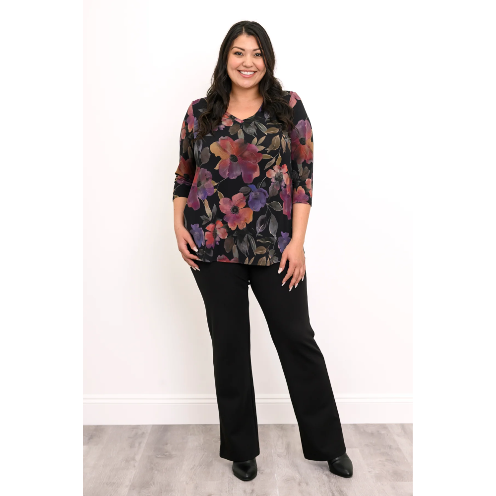 Blue Sky Jackie Top- Pink Petals