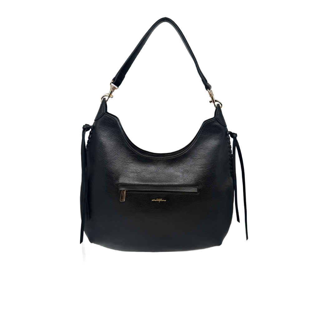 Espe Clover Hobo Bag- Black