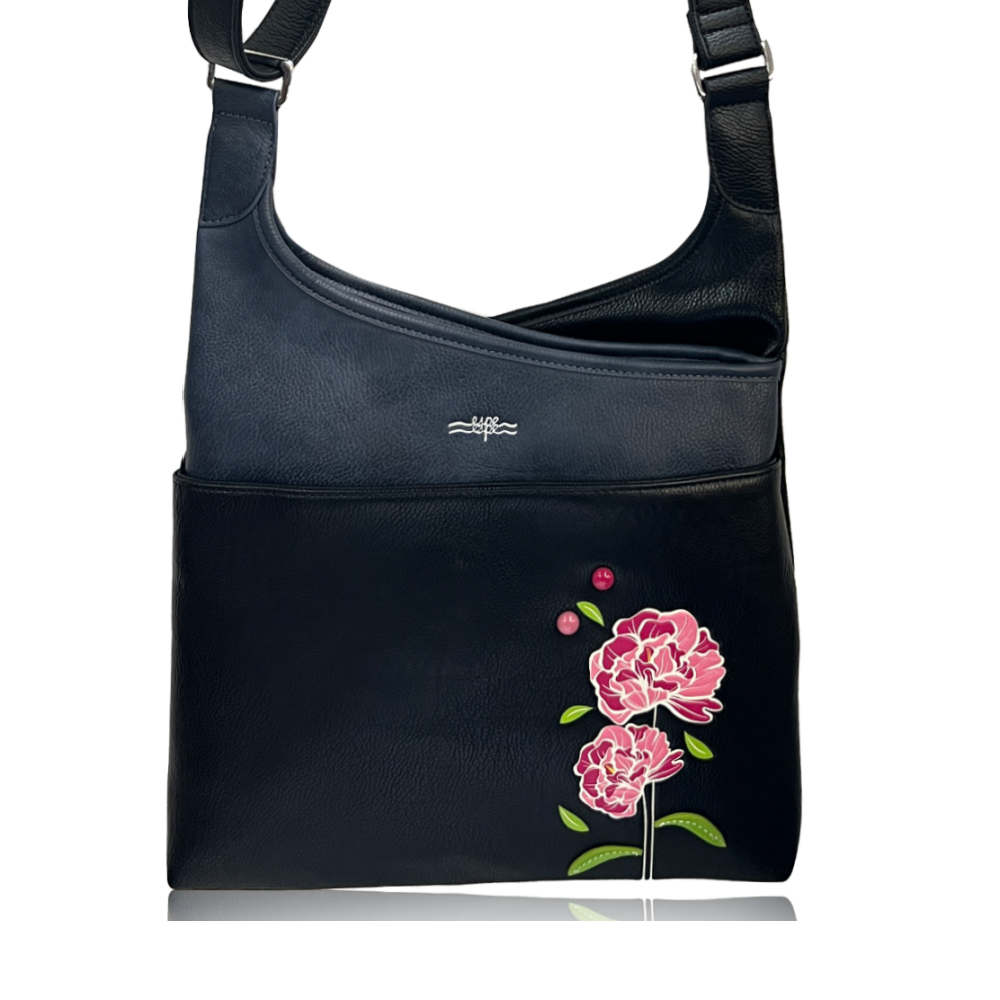 Espe Messenger Crossbody - Peony Black