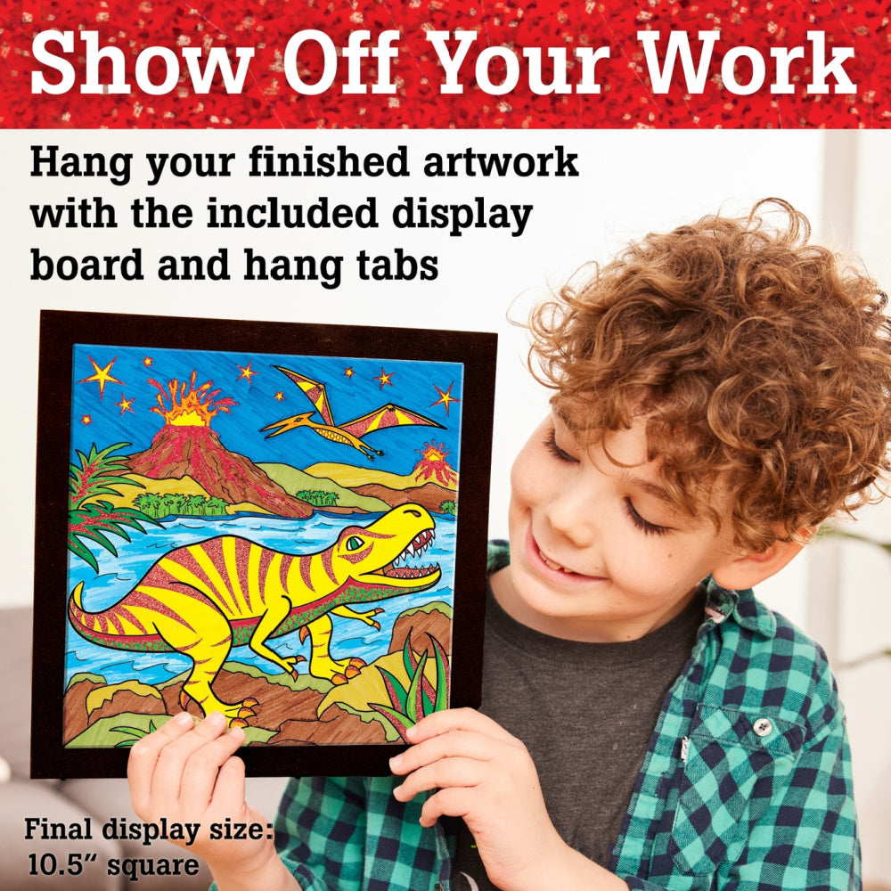 Faber Castell Marker Color By Number T-Rex Foil Fun Kit