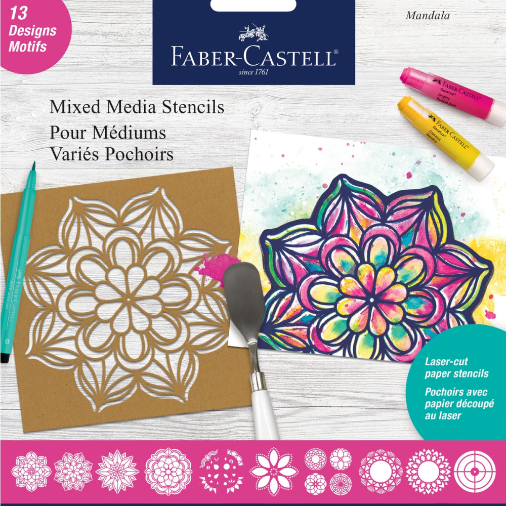 Faber Castell Mixed Media Stencils - Mandala