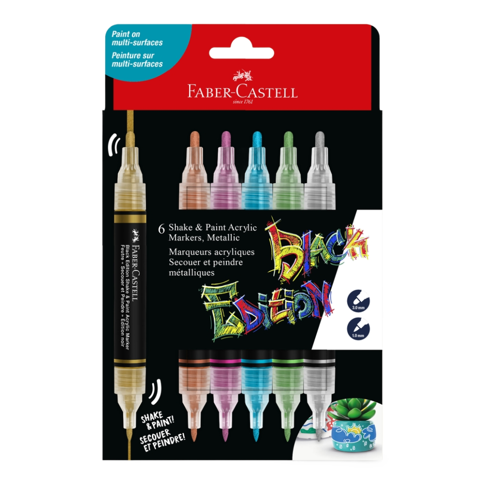 Faber Castell Shake & Paint Metallic Acrylic Markers