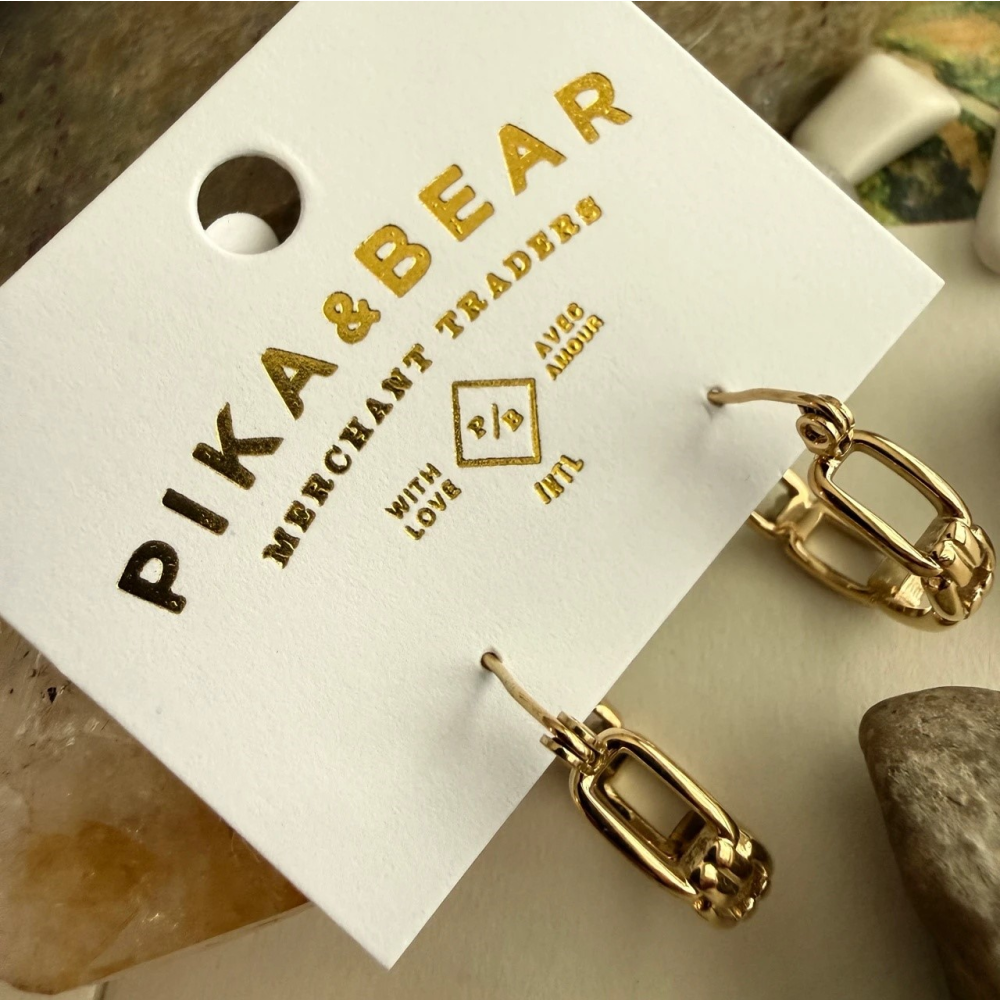 Fenrir Chain Link Hoop Earrings