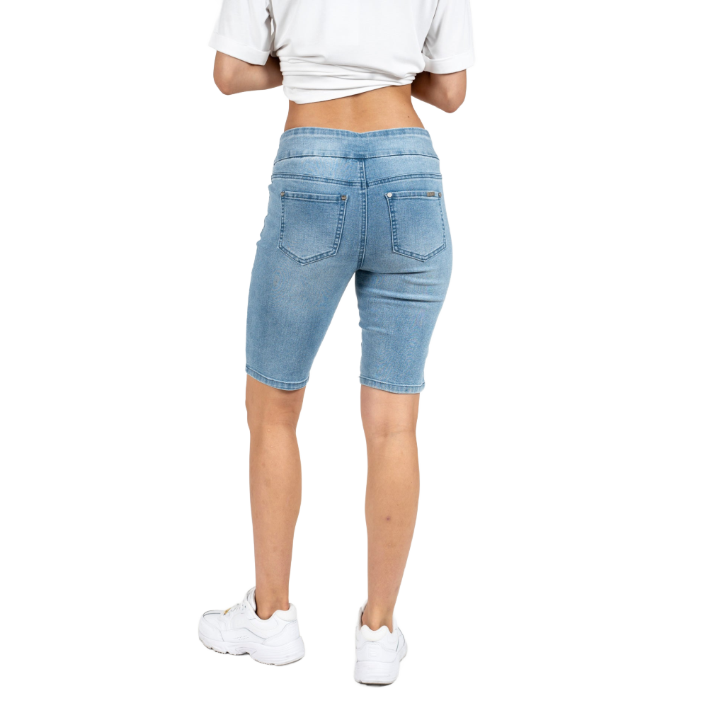GG Denim Bermuda Shorts - Light Wash