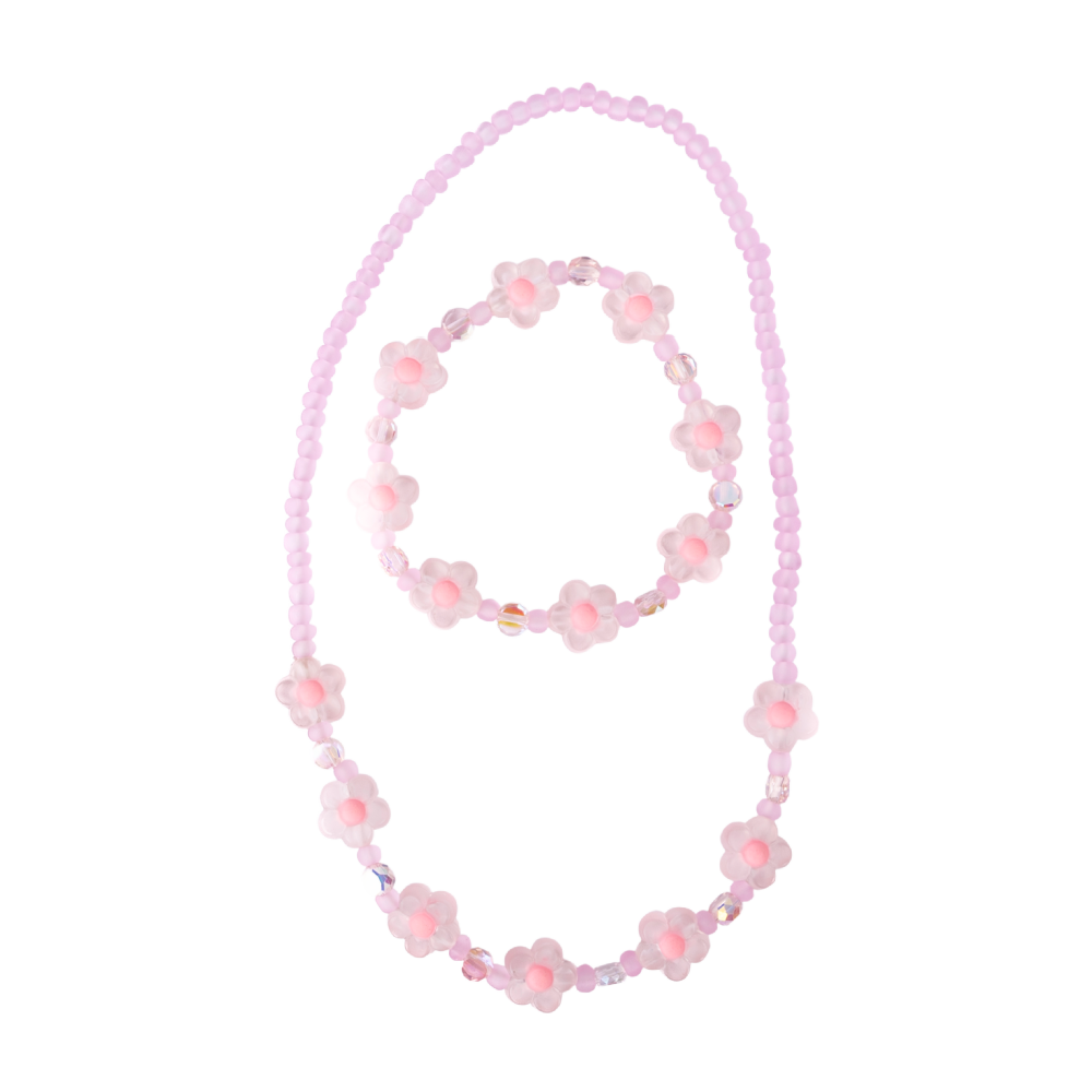 GP - Pink Blooms Necklace & Bracelet Set