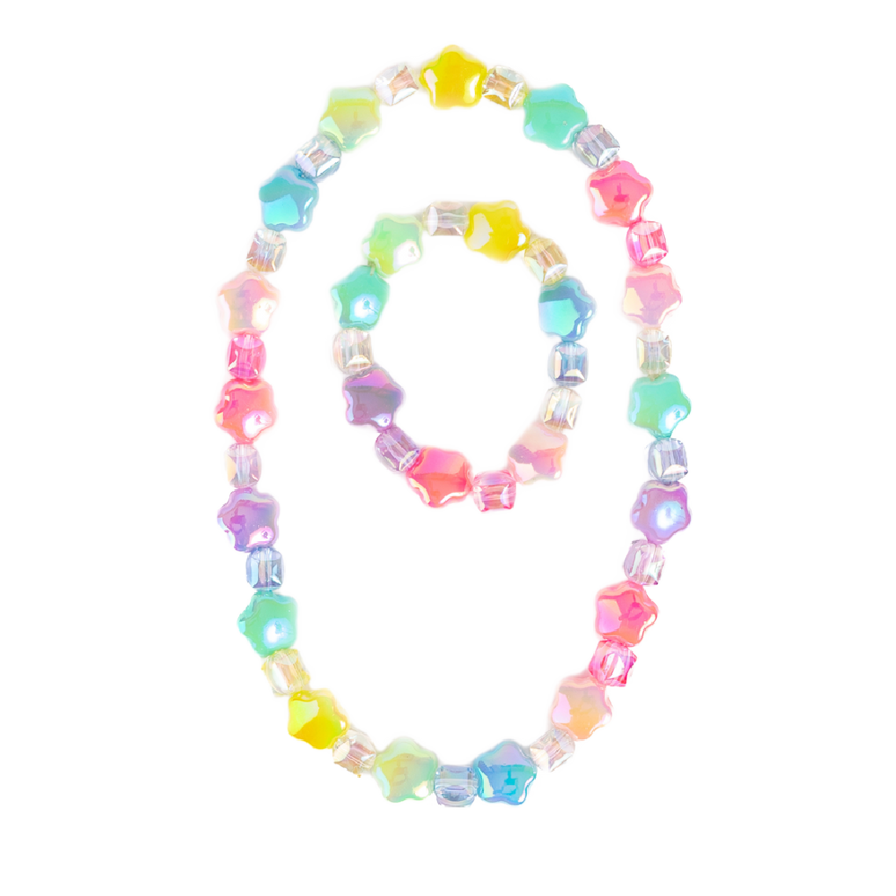 GP - Wish Upon a Rainbow Star Necklace & Bracelet Set