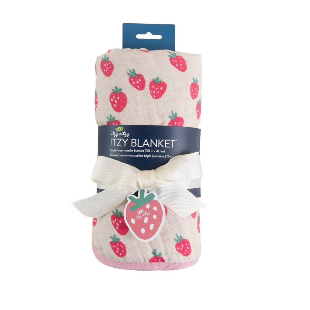 Itzy Blanket- Strawberries + Cream