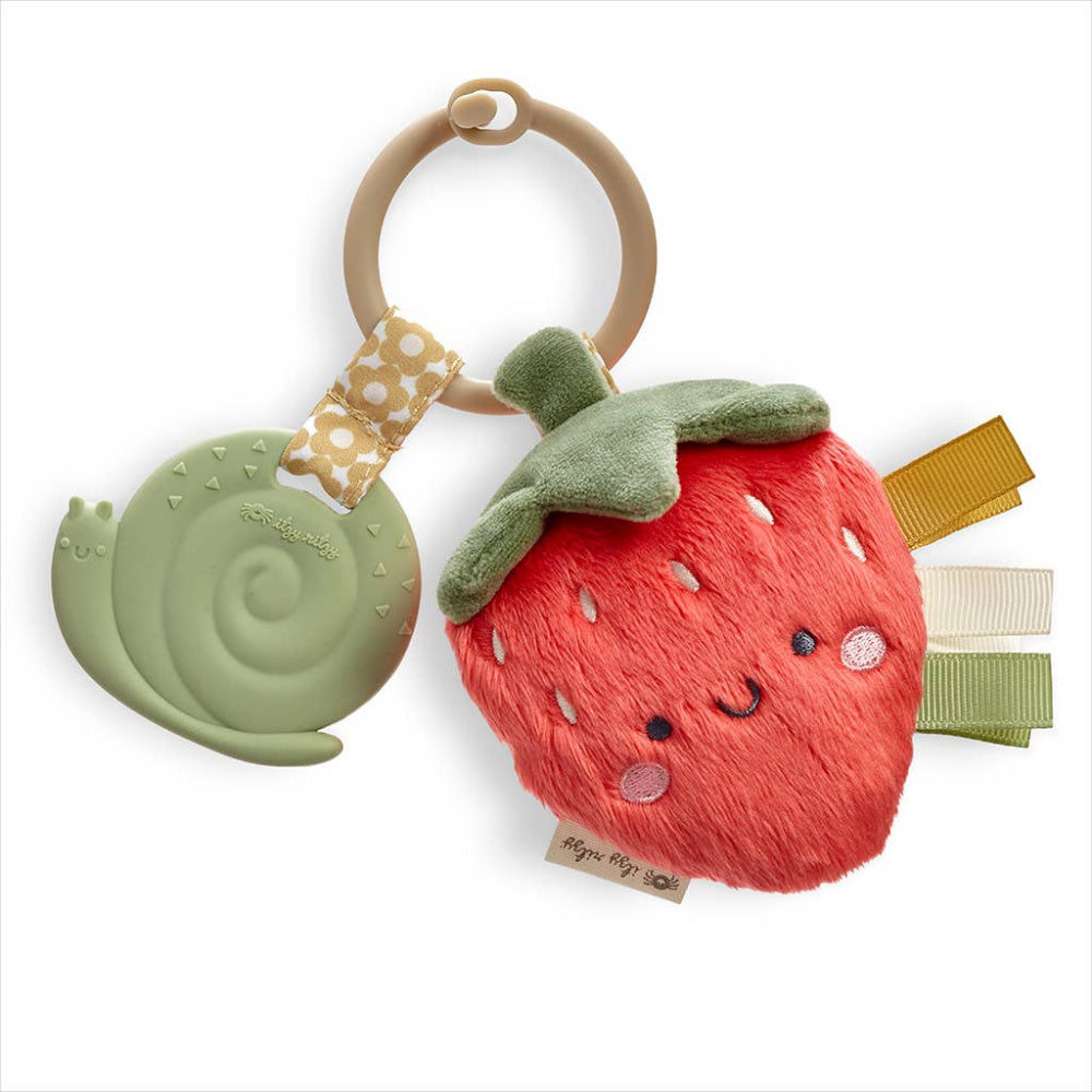 Itzy Pal Plush & Teether - Strawberry