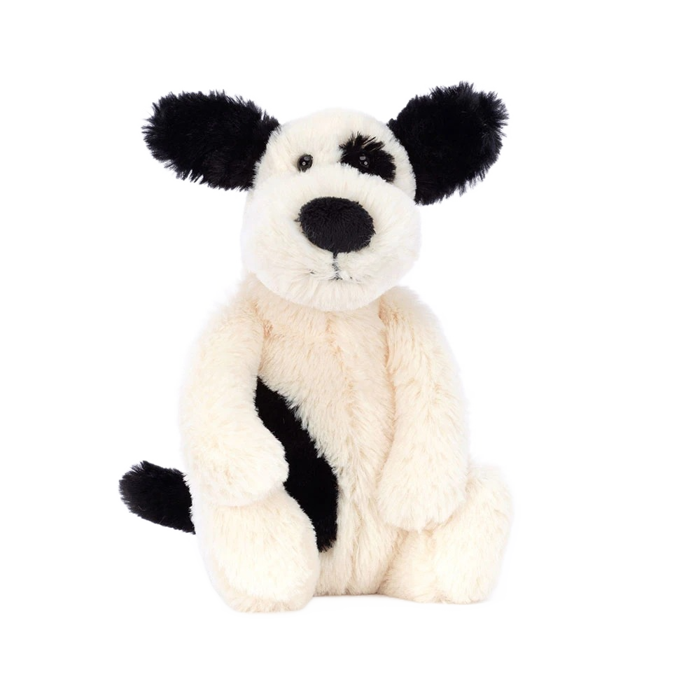Jellycat Bashful Black & Cream Puppy Little