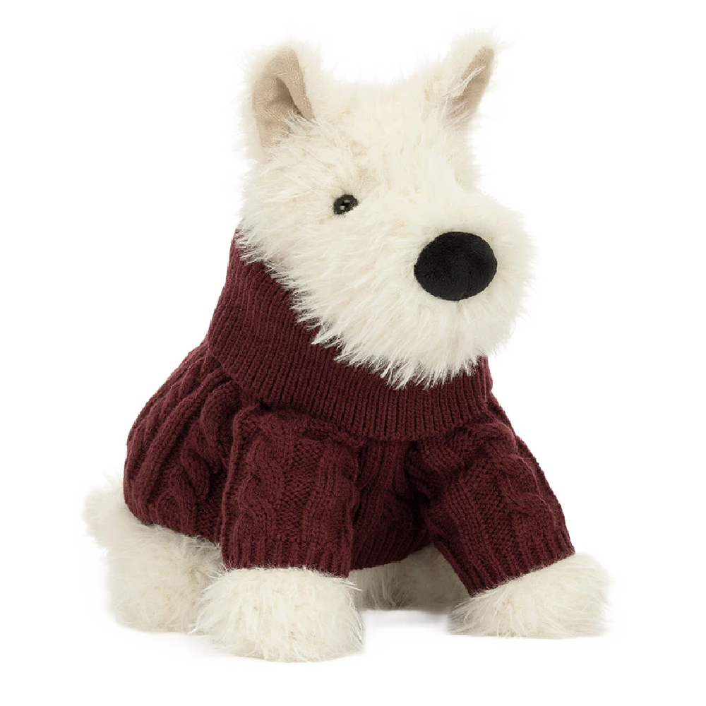 Jellycat Munro Scottie Dog 'Winter Jumper'