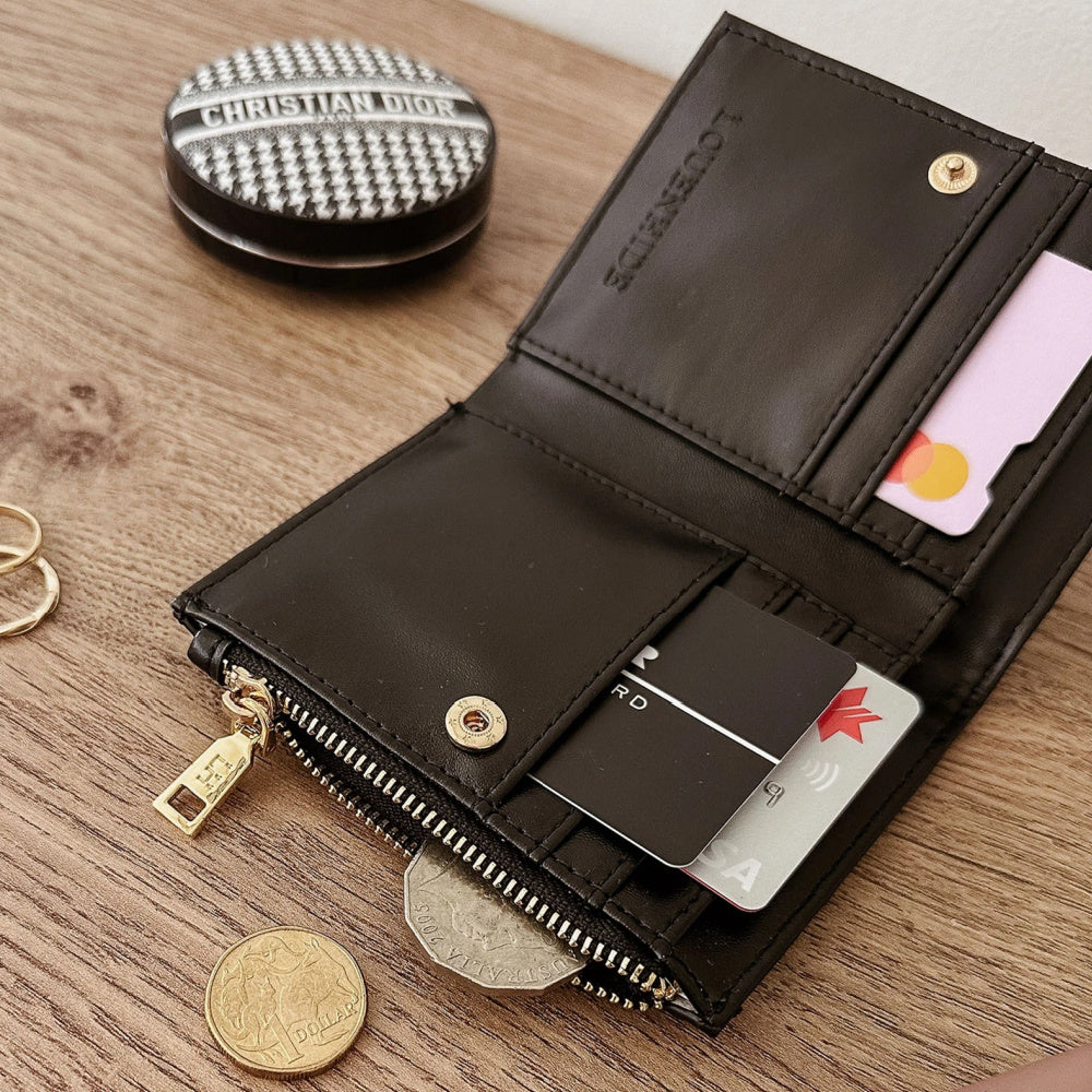 Louenhide Lily Woven Wallet - Black