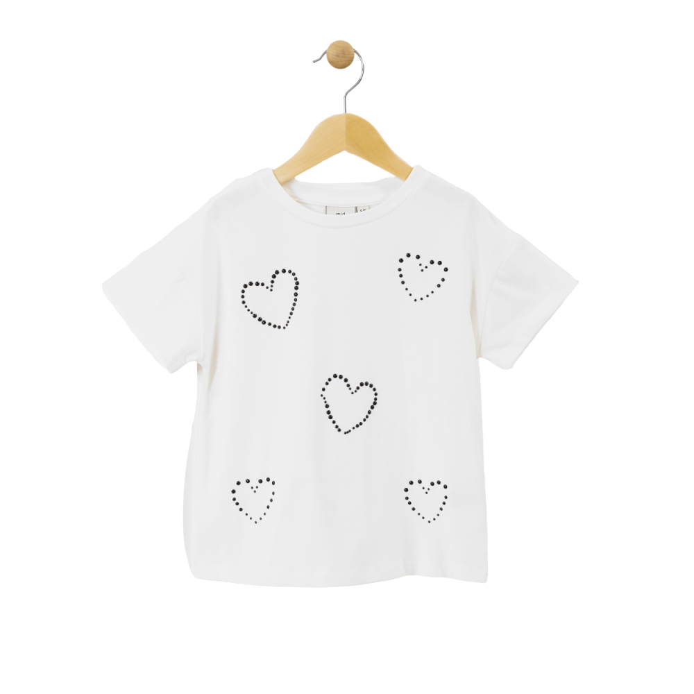 MID Tee with Stud Heart