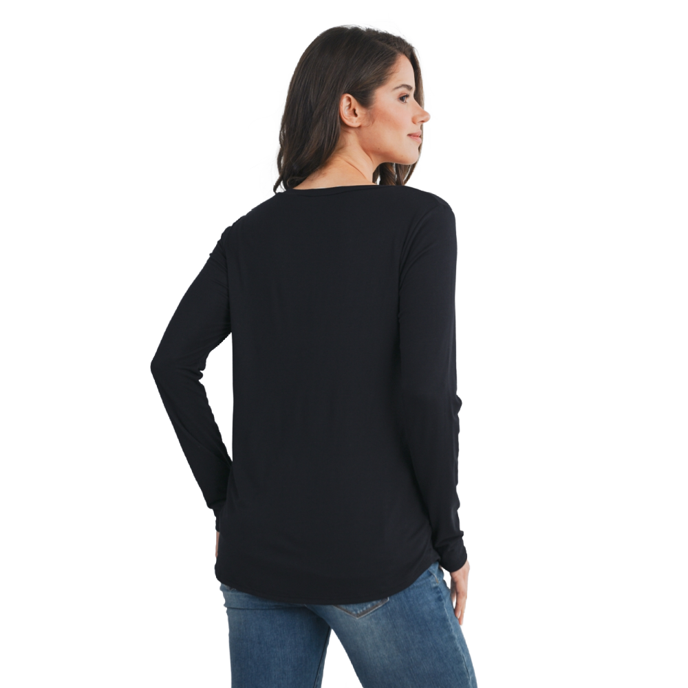 Hello Miz Maternity & Nursing Top - Black