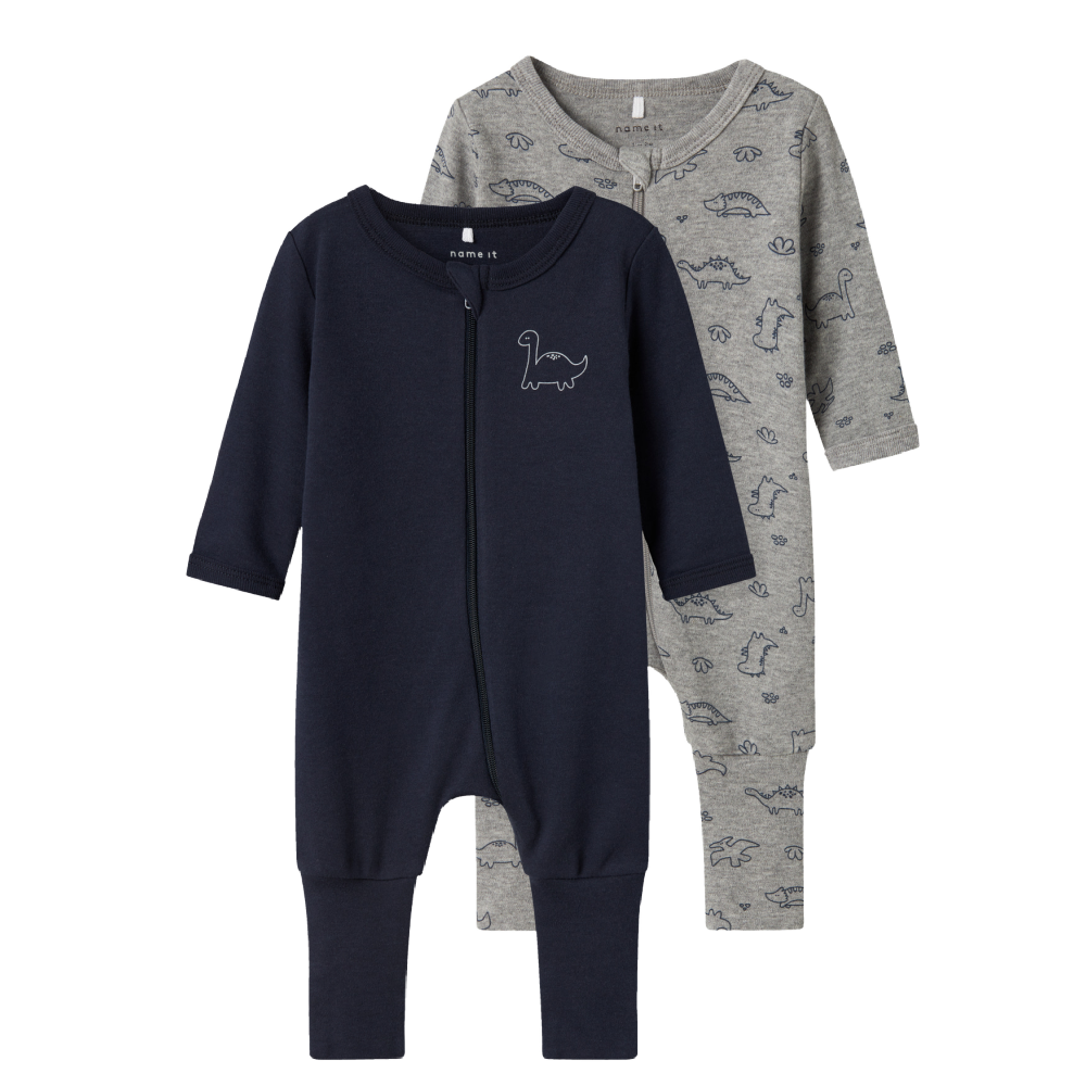 NI - Zip Up Romper Navy/Dino