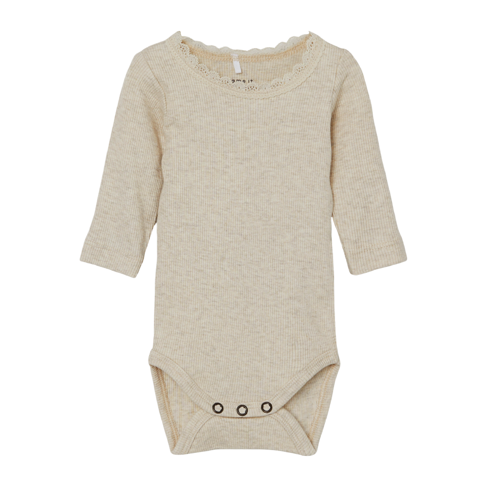 NI - Ribbed Onsie Oatmeal
