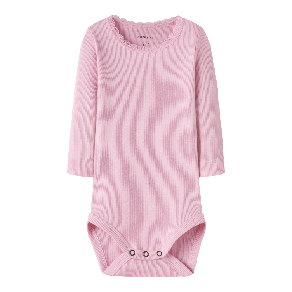 NI - Ribbed Onsie Pink