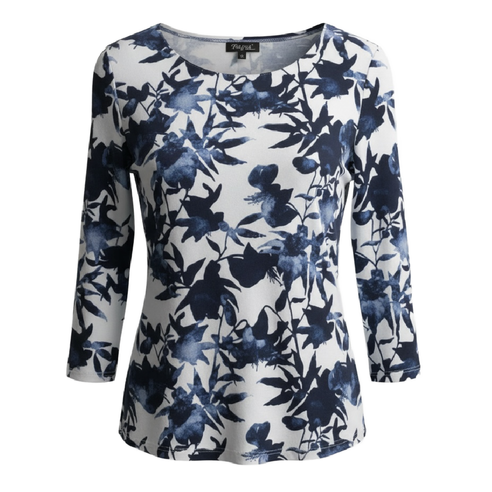 Papa Fashions Top - Navy White