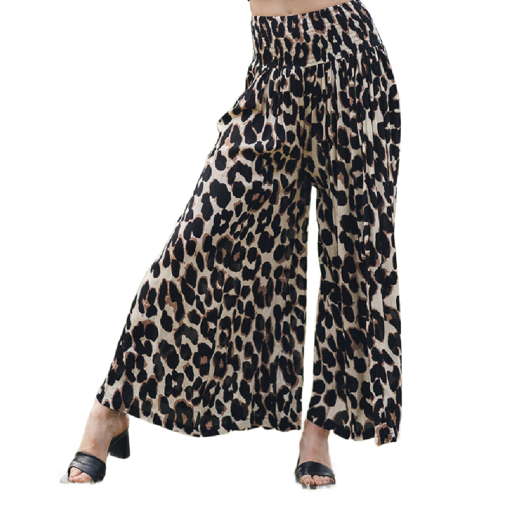 Papillon Animal Print Wide-Leg Pant