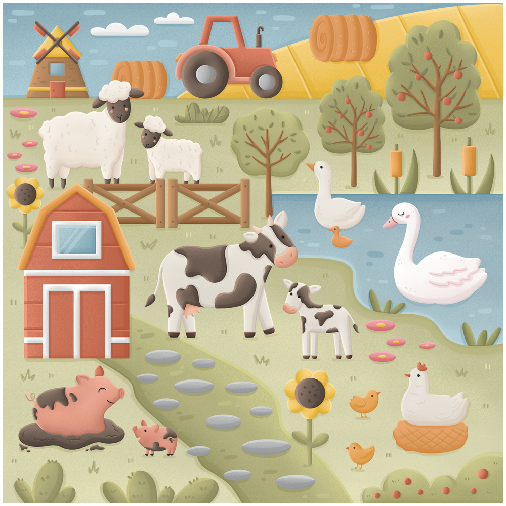 Little Farm Friends Wooden Puzzle – 36 Piece