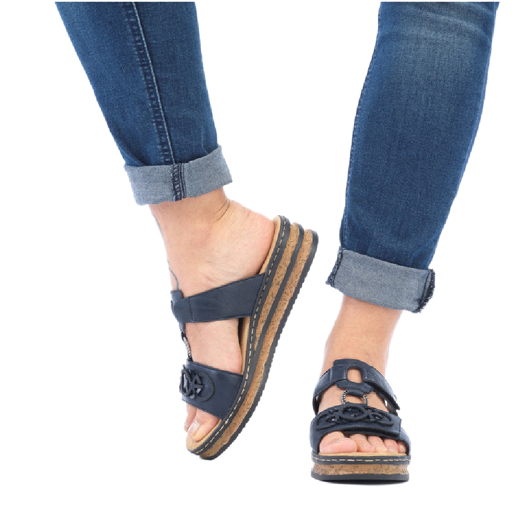 Rieker Sandals - Navy Slide On