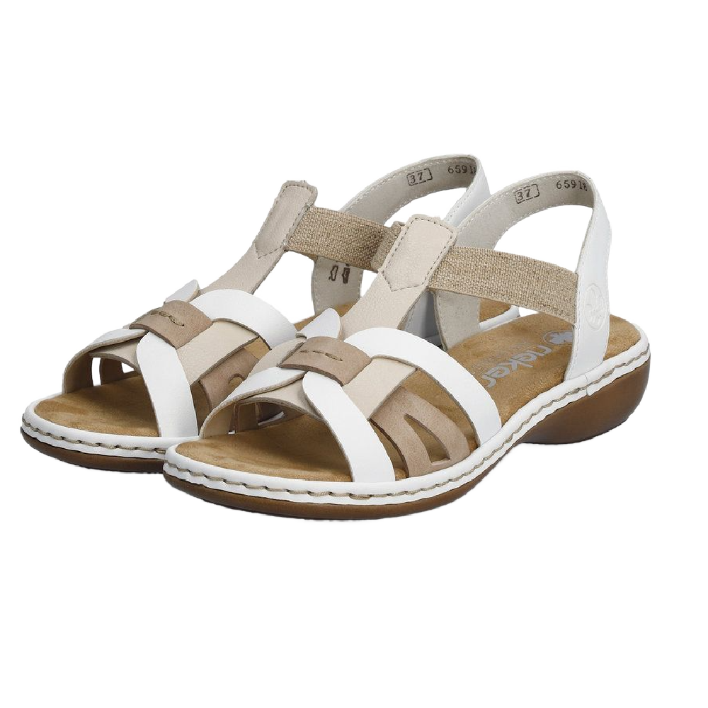 Rieker Sandals - White Combo