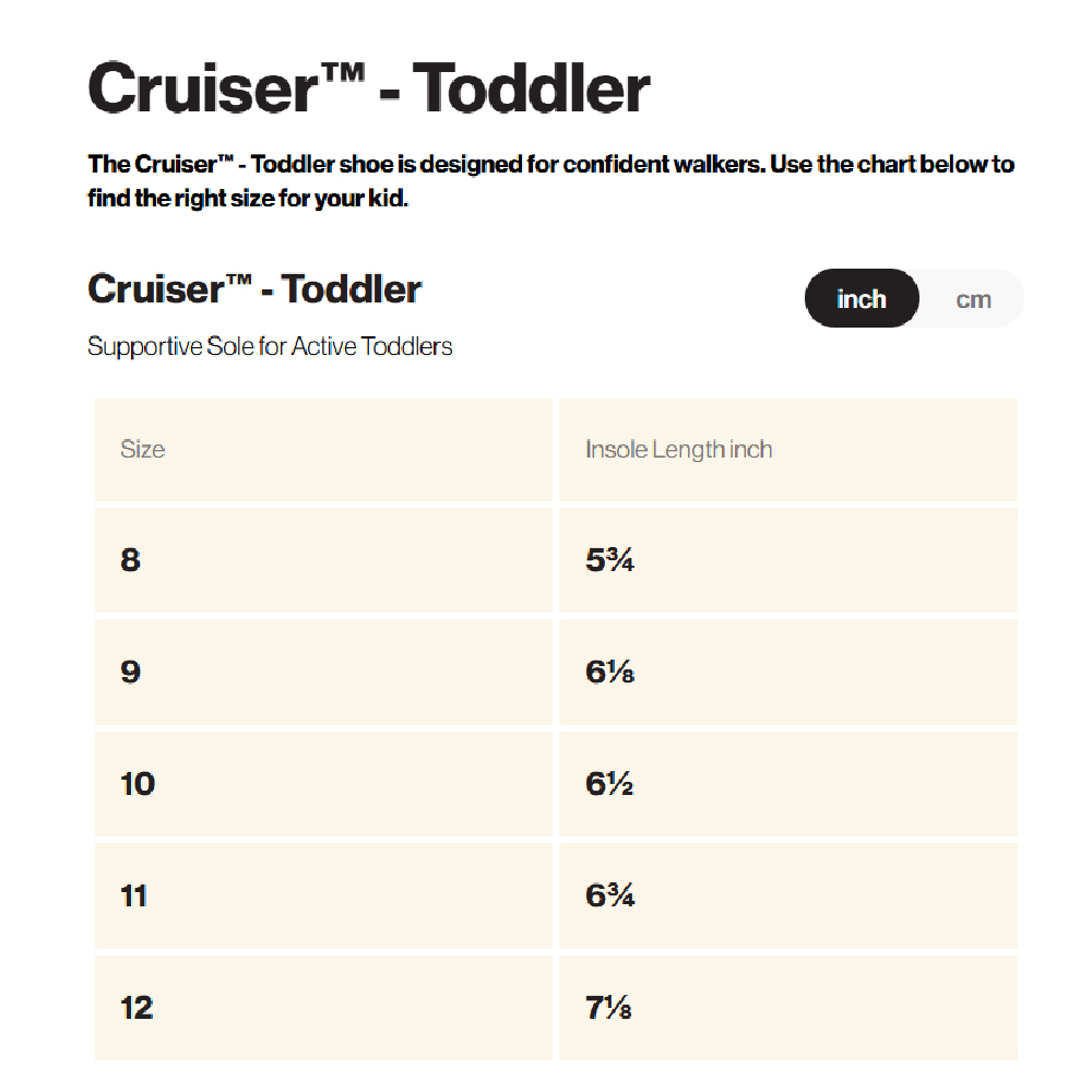 Stonz Toddler Natural Cruiser- Steel
