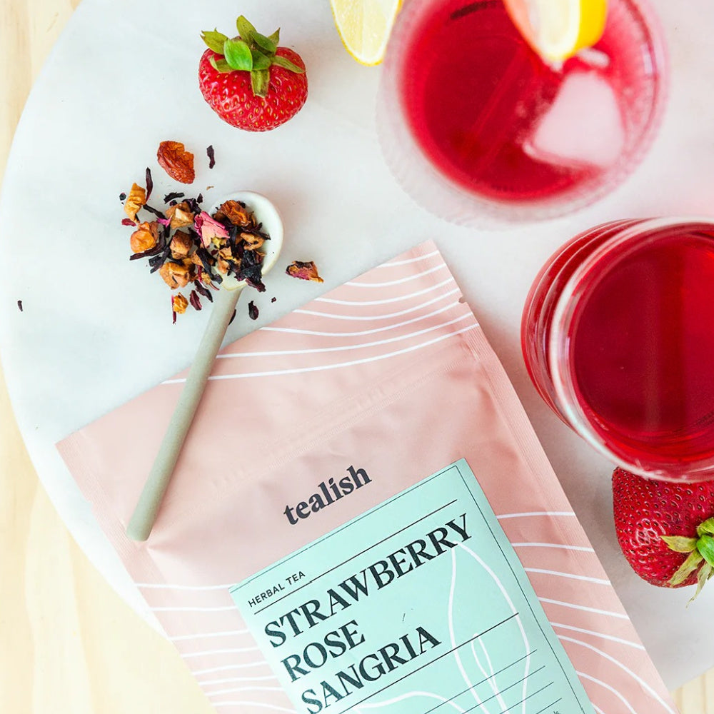 Tealish Strawberry Rose Sangria Herbal Tea