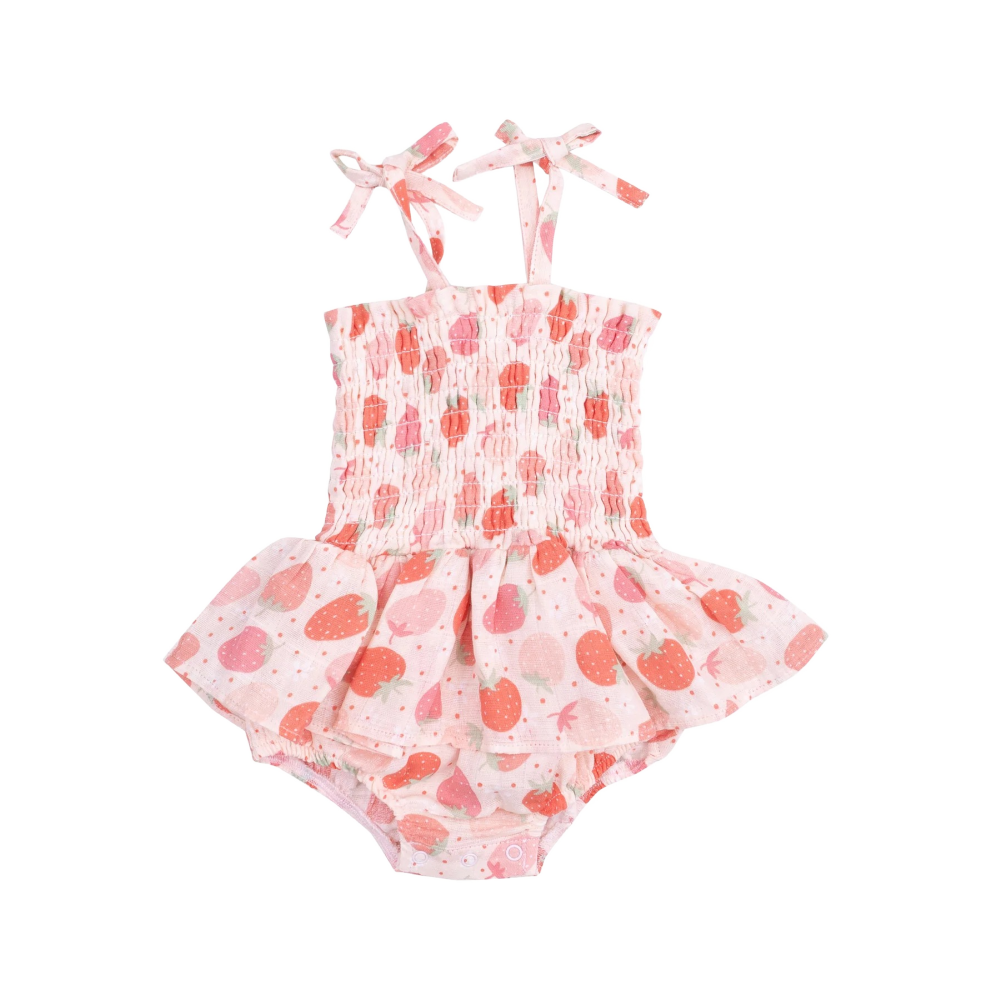 Angel Dear Smocked Strawberry Bubble