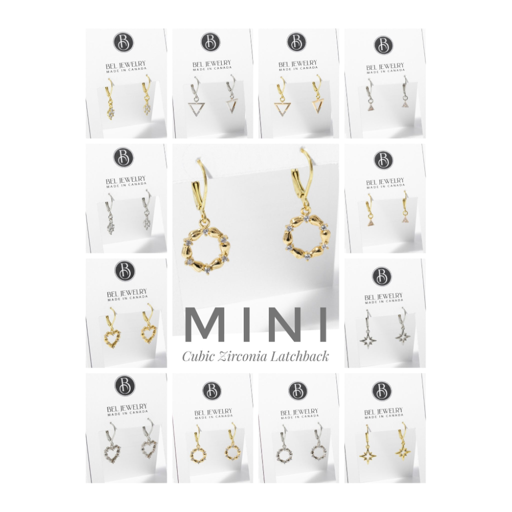 Bel Jewelry - Cubic Zirconia Latchback Earrings