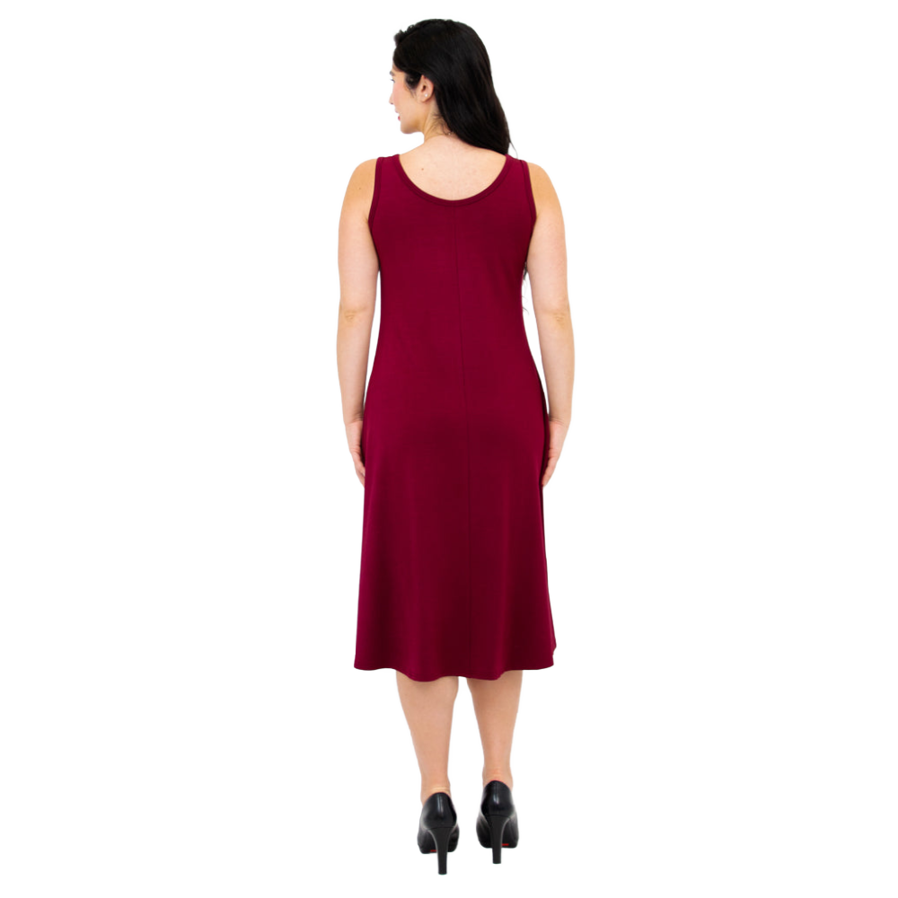 Blue Sky Becca Dress Burgundy - Battleford Boutique