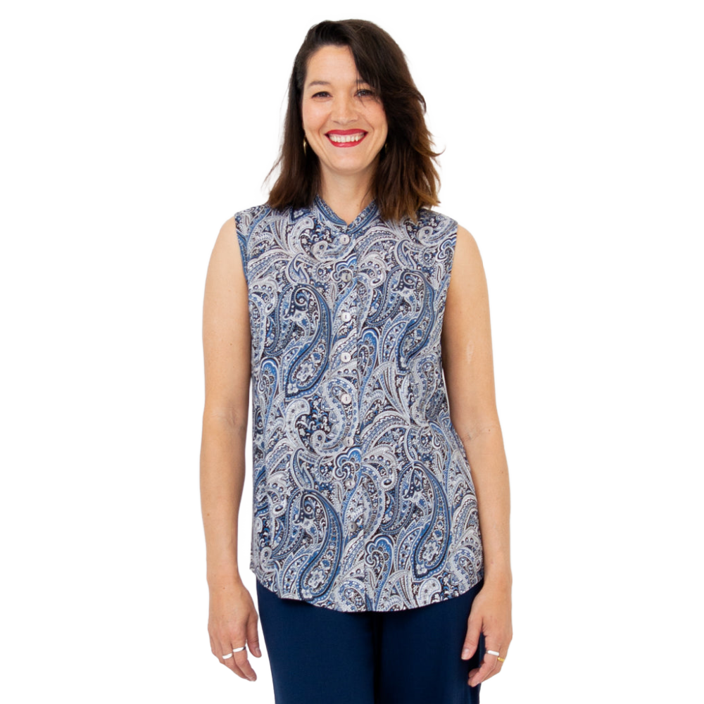 Blue Sky Debbie Tank Simplicity Print