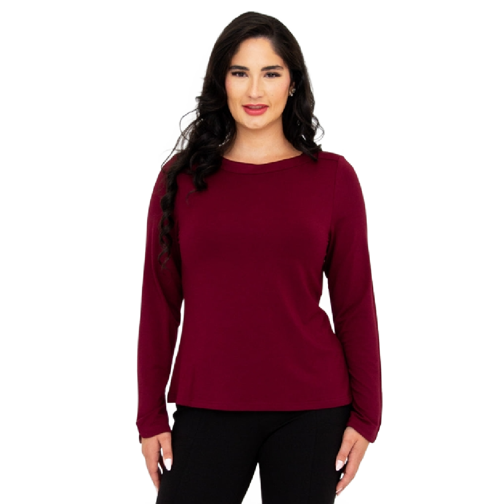 Blue Sky Mona Top Burgundy