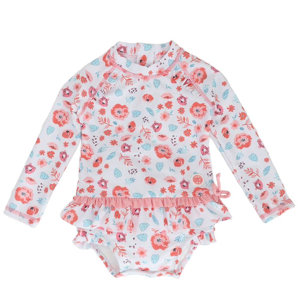 Calikids Swimsuit - Pink & Teal Floral