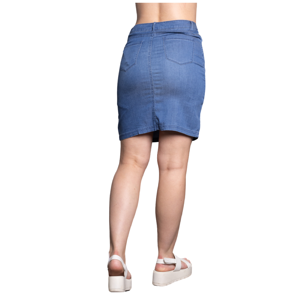 Carreli Denim Skort Blue - Battleford Boutique