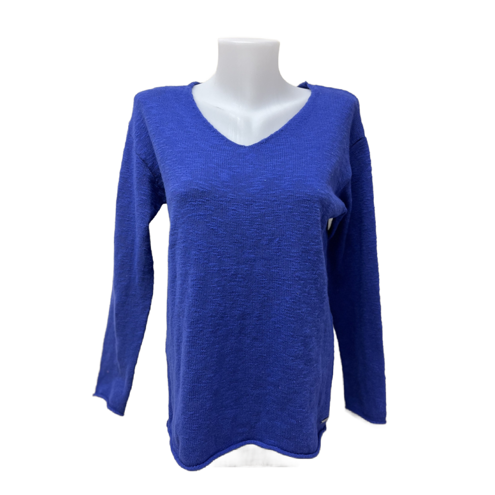 Coco CYC Cotton Knit Sweater Electric Blue