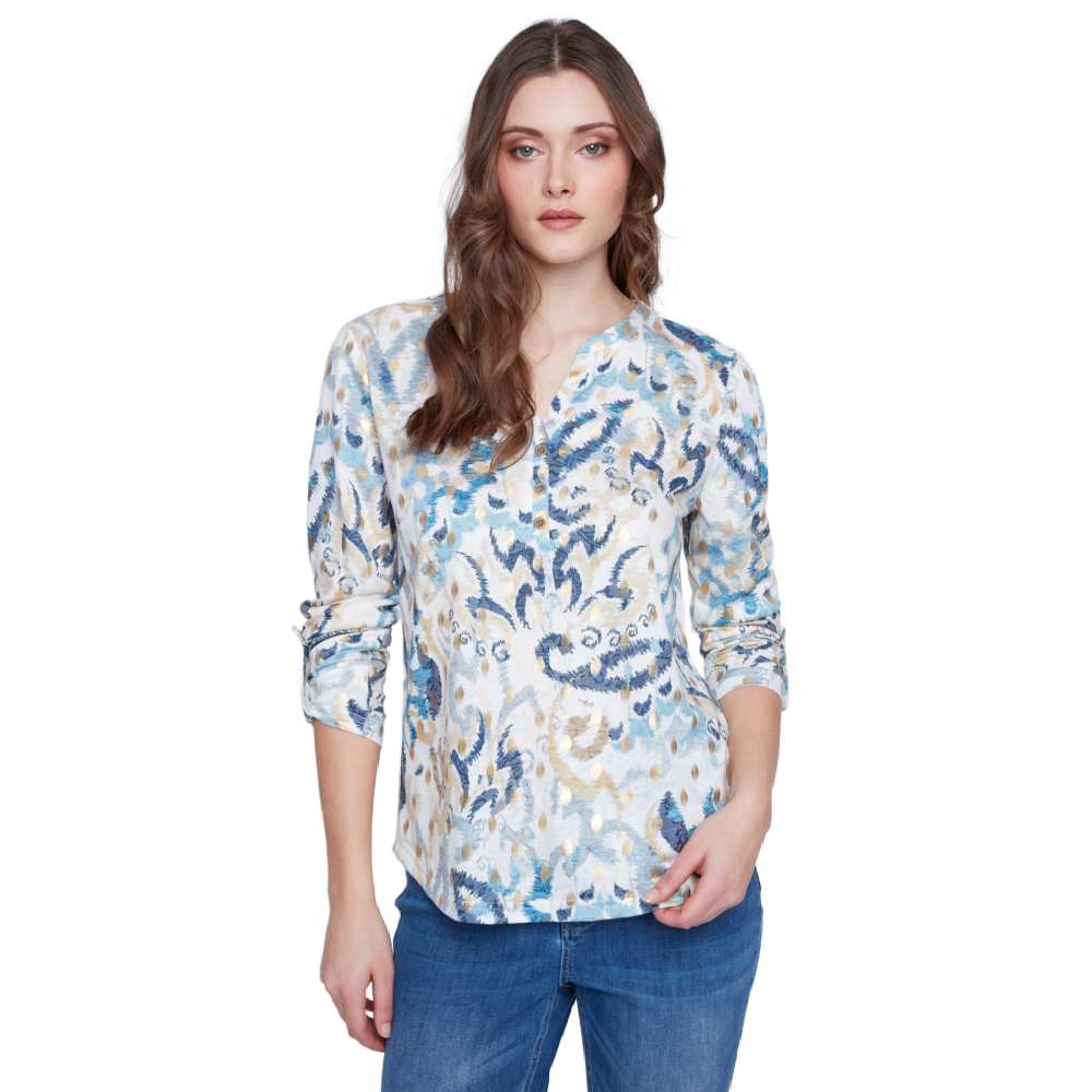 Coco CYC Top in Abstract Blue