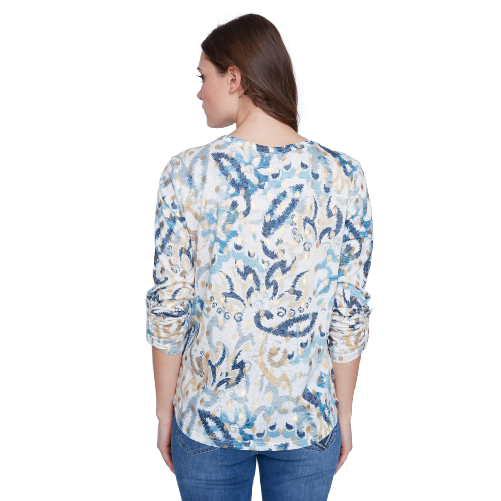 Coco CYC Top in Abstract Blue
