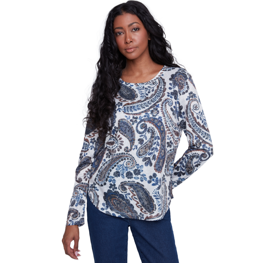Coco CYC Top in Paisley Blue