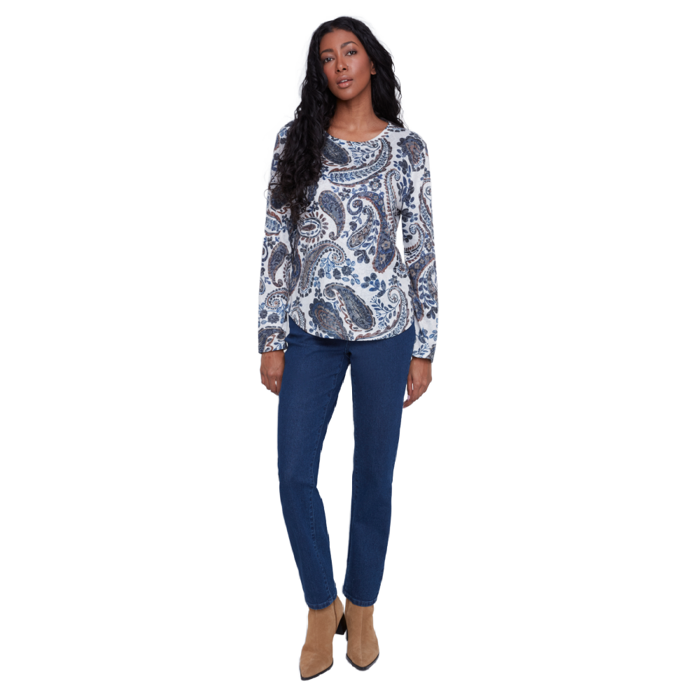 Coco CYC Top in Paisley Blue