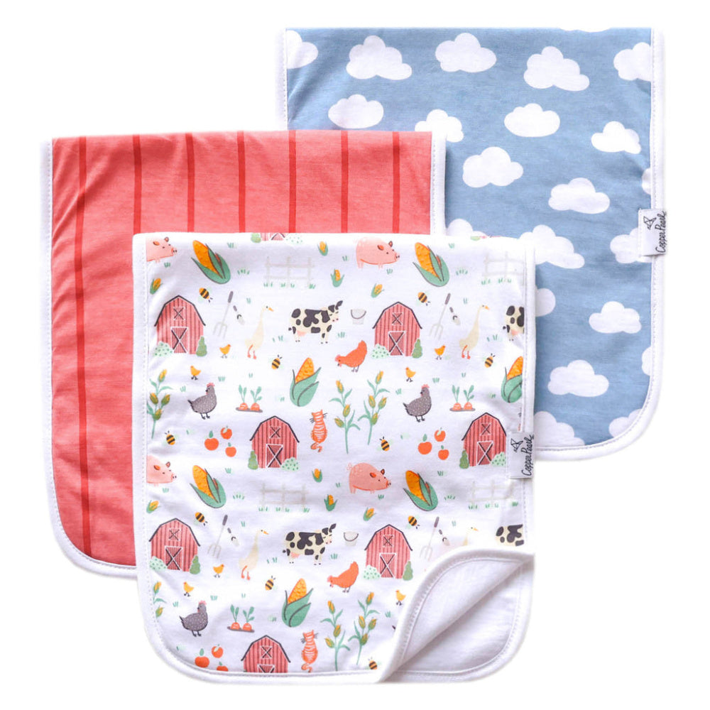 Copper Pearl Burp Cloths