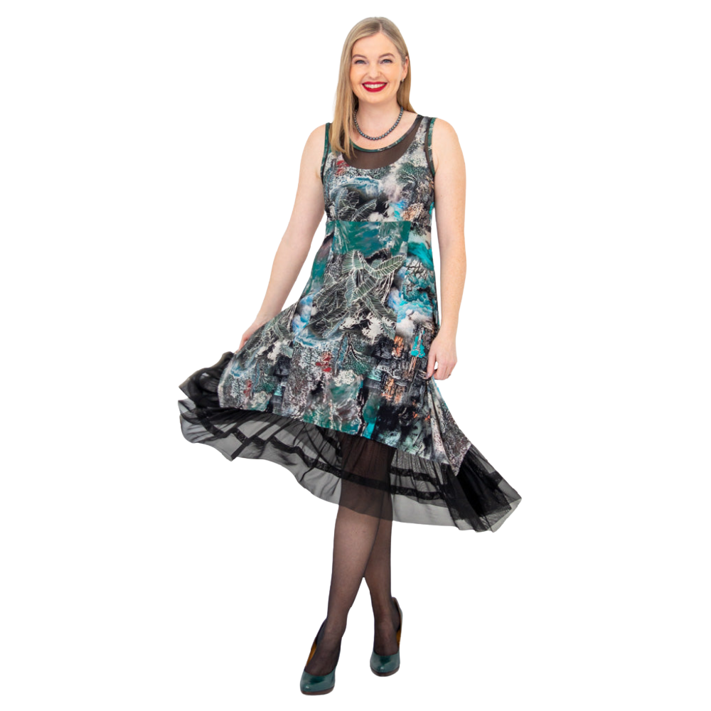 Blue Sky Danube Dress Mandari - Battleford Boutique